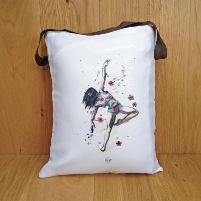 Sac grand format - tote bag - Danse avec les fleurs