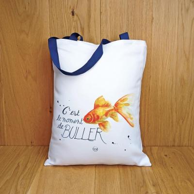 Sac grand format - tote bag - Poisson rouge