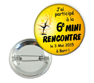 Badge personnalise twirling club barr fil et graff 1